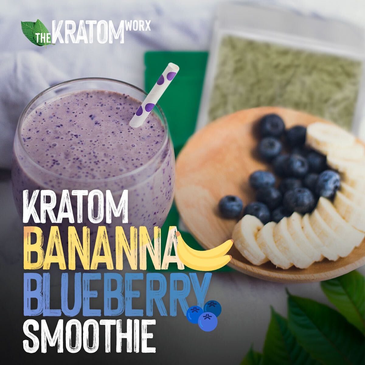 Kratom Blueberry Banana Smoothie - Get Your Daily Dose of Kratom